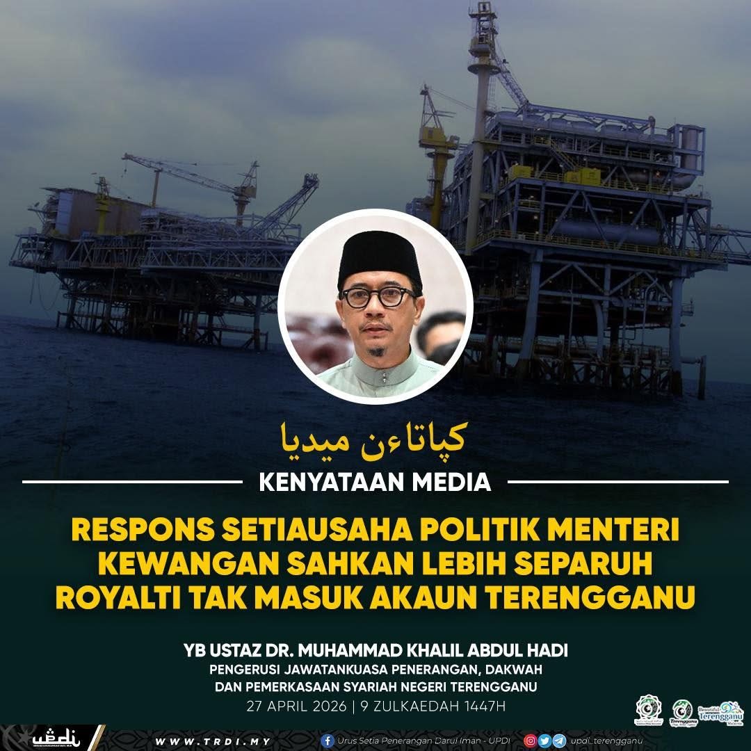 Respons Setiausaha Politik Menteri Kewangan Sahkan Lebih Separuh Royalti Tak Masuk Akaun Terengganu
